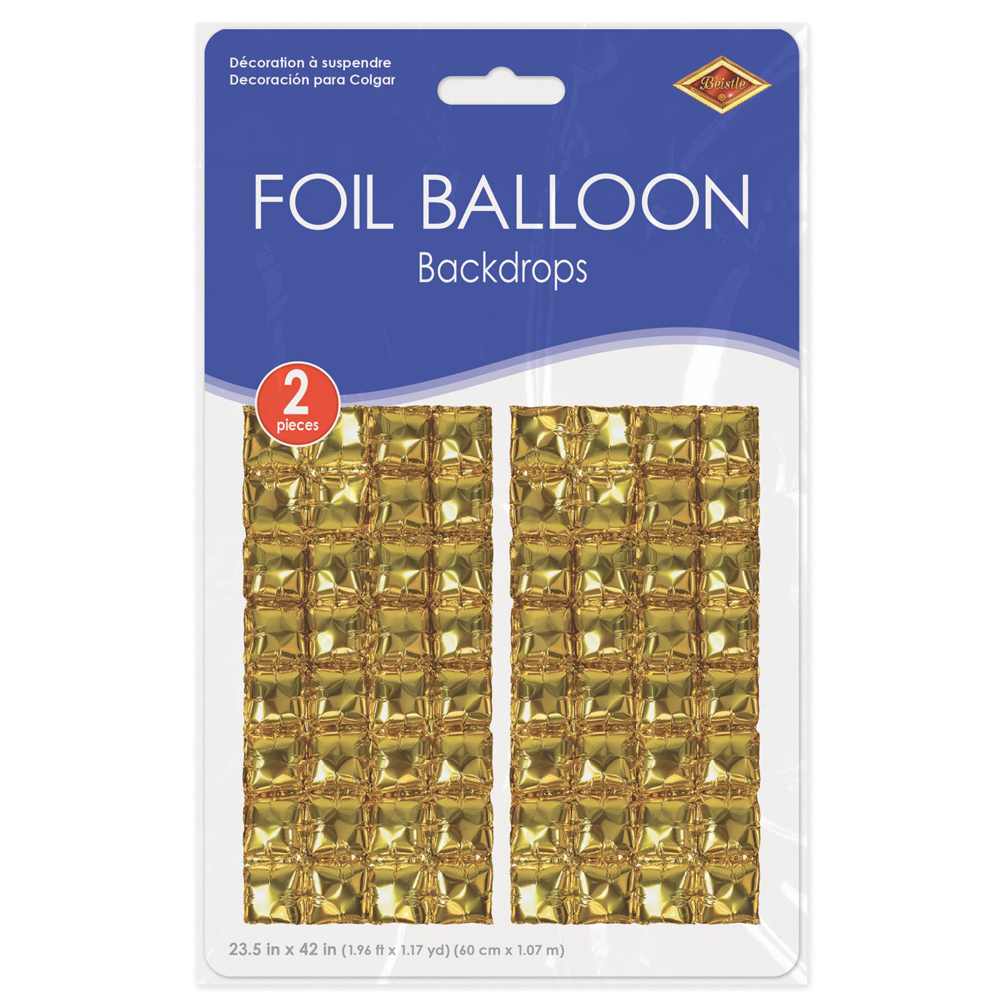Beistle Gold Foil Balloon Backdrops